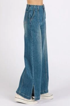 Mittoshop Medium Wash Seam Detail Wide Leg Denim Jeans -Little Loom Store 00475aeb e2ff 4fbb 9961 b4a0c09e0e52 Min