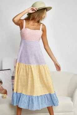 BiBi Color Block Tiered Gingham Dress 20 BiBi Color Block Tiered Gingham Dress -Little Loom Store 007bcae2f8564709abd1d096f11367bd Max Origin
