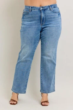 Judy Blue Full Size Tummy Control Vintage Wash Straight Jeans Plus Size -Little Loom Store 00d4625e ae13 4ade 9650 493d14d3306e Max