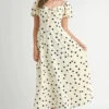 MABLE Polka Dot Puff Sleeve Midi Dress -Little Loom Store 0219f041643e43ae89135bdd9dbff3fb Max Origin