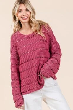 Mittoshop Openwork Round Neck Drop Shoulder Sweater -Little Loom Store 0235d0cb a70a 4acd 8212 7c6b6b30f826 Min