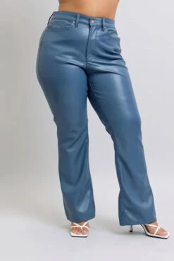 Judy Blue Full Size High Waist Tummy Control Faux Leather Bootcut Pants Plus Size -Little Loom Store 03433151 88aa 48a6 b207 3535d22f1e75 Max Origin
