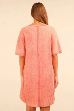 VERY J Plus Size Mineral Washed Ribbed Knit Mini Dress -Little Loom Store 03cac6beb6fb479cba375e5e88785d60 Max Origin