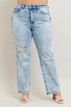 Judy Blue Full Size Hw Mineral Wash Destroy 90's Straight Jeans Plus Size -Little Loom Store 04aff94d f3fe 45af 9e91 b6482d71f9de Max Origin