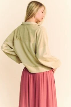 Davi & Dani Lace Up Exposed Seam French Terry Top -Little Loom Store 0538f991 8a0c 494b 9092 f7a542a2a0cc Max