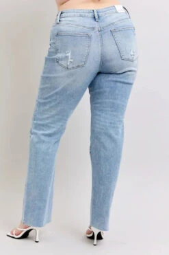 Judy Blue Full Size Mid Rise Light Wash Dad Jeans Plus Size -Little Loom Store 062899ba 84ef 4144 ac6c 2fd78d046dd8 Max Origin