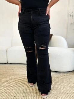 Judy Blue Full Size High Waist Distressed Flare Jeans -Little Loom Store 0663f154 898d 4471 ac0d 6e52262faa40 Max
