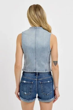 RISEN V-Neck Button Down Vest -Little Loom Store 086fb5e429a74d9e87192307d94d7845 Max Origin