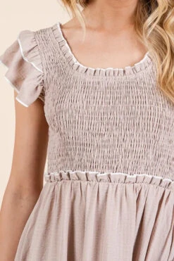 Lime 'N' Chili Ruffle Trim Smocked Dress With Contrast -Little Loom Store 08acbecd3e14413f8325cbcbd8ff1014 Max Origin