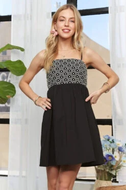 ADORA Sleeveless Mix Babydoll Dress 16 ADORA Sleeveless Mix Babydoll Dress -Little Loom Store 098203755a0e4cf09352af0450f2a17a Max Origin