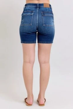 Judy Blue Full Size High Waist Bermudas Jeans W/ Back Flap Pockets Plus Size -Little Loom Store 09dd56a63f1f48f09d95eb69c0ab3fcd Max Origin