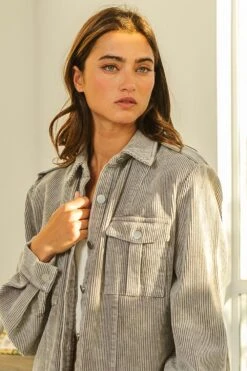 BiBi Button Up Corduroy Shacket 11 BiBi Button Up Corduroy Shacket -Little Loom Store 0a82052d de7e 4957 89ec a226d53451bf Max