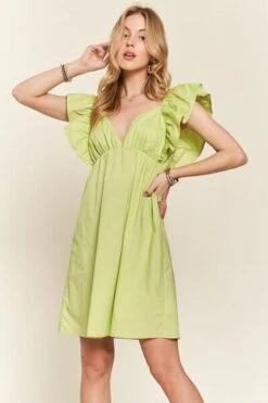 ADORA Smocked Back Ruffled Cap Sleeve Babydoll Dress -Little Loom Store 0cfe956f 9170 45bd b618 f43bf2b19218 Min