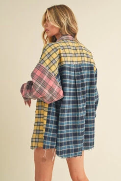 Aemi + Co Frayed Hem Color Block Plaid Drop Shoulder Shirt 14 Aemi + Co Frayed Hem Color Block Plaid Drop Shoulder Shirt -Little Loom Store 0d281a81 6dd9 459b 8e7c 8905aa1df9f8 Max