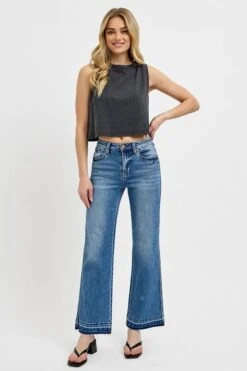 RISEN Full Size Raw Hem Ankle Bootcut Jeans Plus Size -Little Loom Store 0de7f87f af87 417a ab09 f3dd8e3d0cdc Max