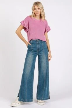 Mittoshop Medium Wash Seam Detail Wide Leg Denim Jeans -Little Loom Store 0df1d557 4836 4ff6 8612 51f9920fd2c8 Min