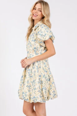 GeeGee Floral Eyelet Zipper Front Puff Sleeve Mini Dress 9 GeeGee Floral Eyelet Zipper Front Puff Sleeve Mini Dress -Little Loom Store 0e38aee5 90e5 4a38 a6da 2bb8a2df3bfa Max