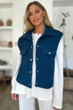 Double Take Full Size Pocketed Texture Snap Down Vest Coat -Little Loom Store 0fed7a88 f313 4610 b308 42e05bef1169 Max