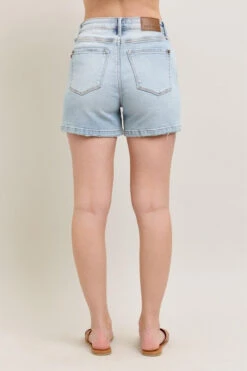 Judy Blue Full Size Frayed Hem High Rise Denim Shorts With Pockets Plus Size -Little Loom Store 1060923b 1102 496a 94e3 0ecef639535d Max
