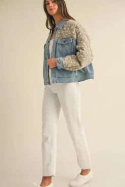 MABLE Quilted Paisley Print Contrast Denim Jacket -Little Loom Store 10dc1762f35b4b24ad7a8153c2760ba4 Max Origin