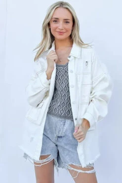 And The Why Distressed And Washed Button Down Denim Shacket -Little Loom Store 11171e0cb982496dbb402612e1745223 Max Origin