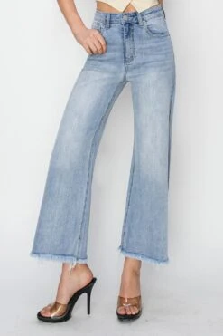 RISEN High Rise Crop Wide Fray Hem Jeans -Little Loom Store 11413f5b e746 452c b557 929b23af5b57 Max