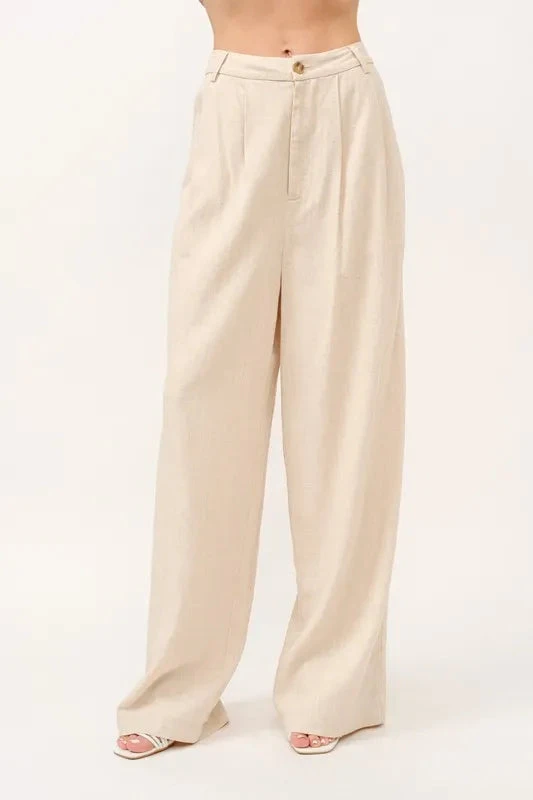 And The Why High-Rise Wide Leg Linen Blended Pants 4 And The Why High-Rise Wide Leg Linen Blended Pants - Image 2