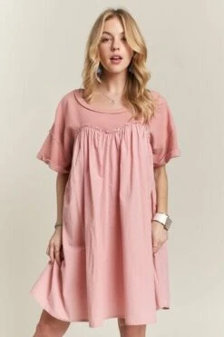 ADORA Round Neck Half Sleeve Babydoll Dress -Little Loom Store 121b225a eeb2 442a a7b4 1cfc0df27a3b Min