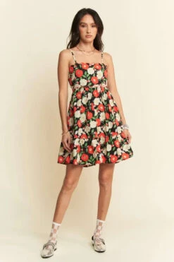 Davi & Dani Floral Scalloped Cutout Back Mini Dress -Little Loom Store 123c54ac6dfd4c8796520d9bea144f1a Max Origin