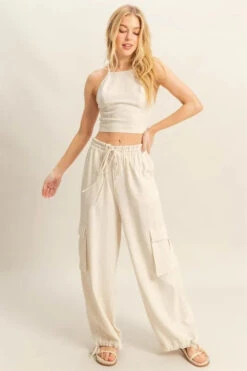 HYFVE Crop Top And Cargo Pants Set