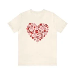 Dog Paw Heart Dog Mom Valentine's Day Short Sleeve Graphic T-Shirt 15 Dog Paw Heart Dog Mom Valentine's Day Short Sleeve Graphic T-Shirt -Little Loom Store 12670326832266542972 2048