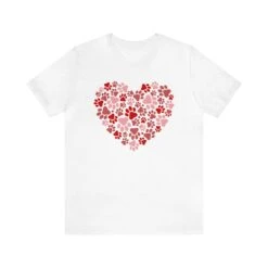Dog Paw Heart Dog Mom Valentine's Day Short Sleeve Graphic T-Shirt 21 Dog Paw Heart Dog Mom Valentine's Day Short Sleeve Graphic T-Shirt -Little Loom Store 12810019614175989071 2048