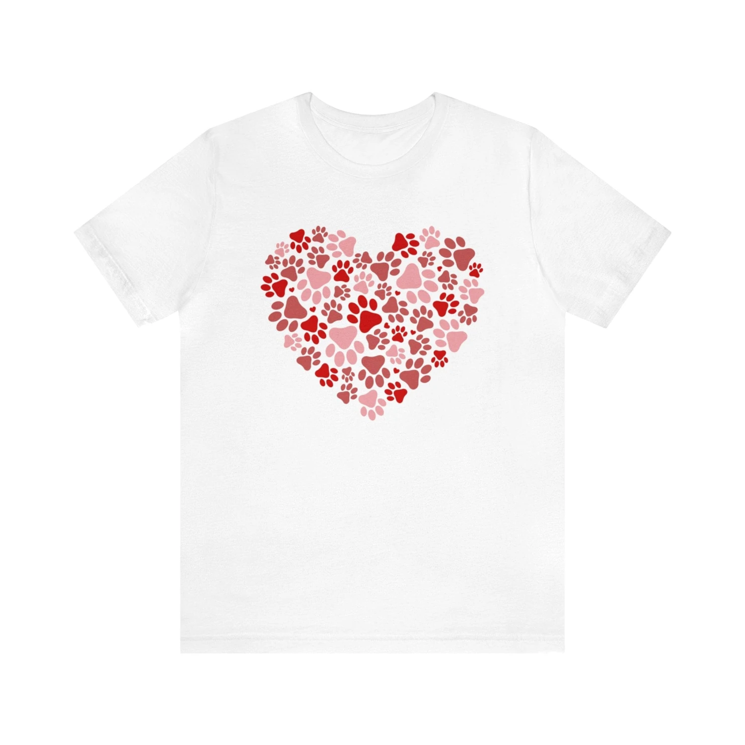 Dog Paw Heart Dog Mom Valentine's Day Short Sleeve Graphic T-Shirt 12 Dog Paw Heart Dog Mom Valentine's Day Short Sleeve Graphic T-Shirt - Image 10