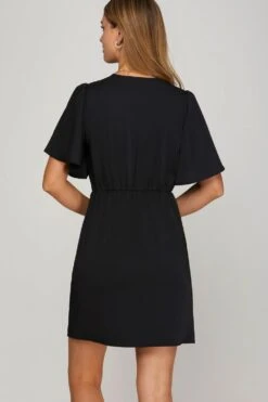 She + Sky Ruffled Surplice Short Flutter Sleeve Mini Dress -Little Loom Store 12da7066 e9f1 4db2 a682 ed8eae9191db Max