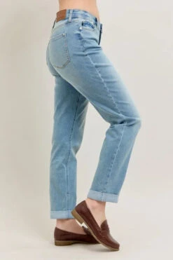 Judy Blue Full Size V-Front Cuff Boyfriend Jeans Plus Size -Little Loom Store 13052568f75a4621adbb4a31e7bb1c27 Max Origin