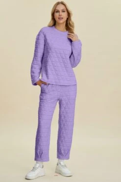 Double Take Full Size Texture Round Neck Long Sleeve Top And Pants Set -Little Loom Store 13e0f893 2b87 401b afc2 5022fd66531c Max