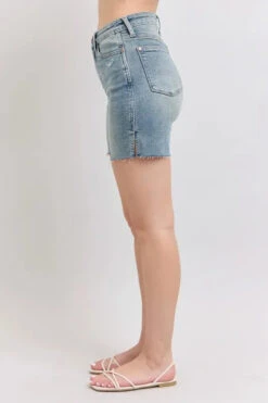 Judy Blue High Waist Vintage Wash Side Slit Denim Shorts -Little Loom Store 14f19a0c255647449722e0a91ab899ea Max Origin