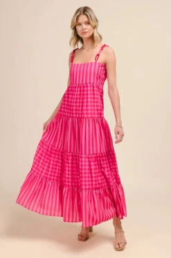 SO ME Stripe Tiered Maxi Dress With Colorful Chain Strap -Little Loom Store 15286e72b86741edae2065f17775b0ab Max Origin
