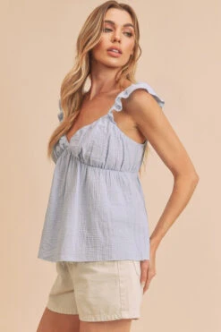 Aemi + Co Sweetheart Neck Ruffled Strap Top 6 Aemi + Co Sweetheart Neck Ruffled Strap Top -Little Loom Store 15a89a63 0a08 4d4e abe0 c5697105a9b2 Max