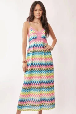 Davi & Dani Multi Color Crochet Lace Midi Dress -Little Loom Store 16958b7e14d343e99006fdcfad30b683 Max Origin