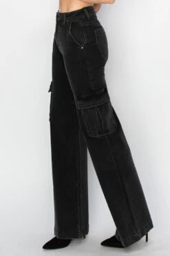 Risen Full Size High Rise Wide Leg Cargo Jeans -Little Loom Store 1766ce69 a199 4bf0 a1c9 3ae3a5605c05 Max