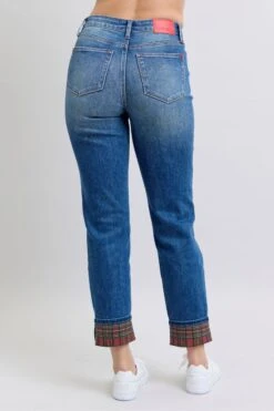 Judy Blue Full Size Plaid Print Cuff Straight Leg Jeans With Pockets 19 Judy Blue Full Size Plaid Print Cuff Straight Leg Jeans With Pockets -Little Loom Store 179a94ad 3db8 42d9 80b3 e93d011905e5 Max