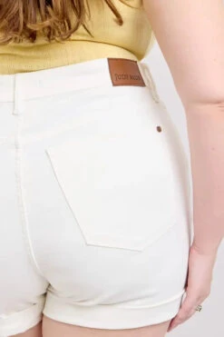 Judy Blue Full Size High Waist Double Roll Cuff Denim Shorts Plus Size -Little Loom Store 1967fc28 830a 4e5e 9805 73d5d5307c97 Max Origin