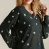 Umgee Full Size Star V-Neck Long Sleeve Sweater Plus Size -Little Loom Store 199fc928 a991 42b5 8a10 20163df36239 Min