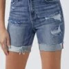 RISEN Full Size Distressed Rolled Denim Shorts With Pockets -Little Loom Store 1b5b95c5 3e08 4583 987f be4bf597d41a Max