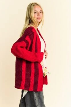 Davi & Dani Cable-Knit Color Block Open Front Cardigan -Little Loom Store 1bff37b5 ed1a 445b b7ea fbda820e70a7 Max