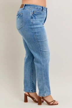 Judy Blue Full Size Tummy Control Vintage Wash Straight Jeans Plus Size -Little Loom Store 1c2a48c4 3064 41bc b134 471244f834e3 Max