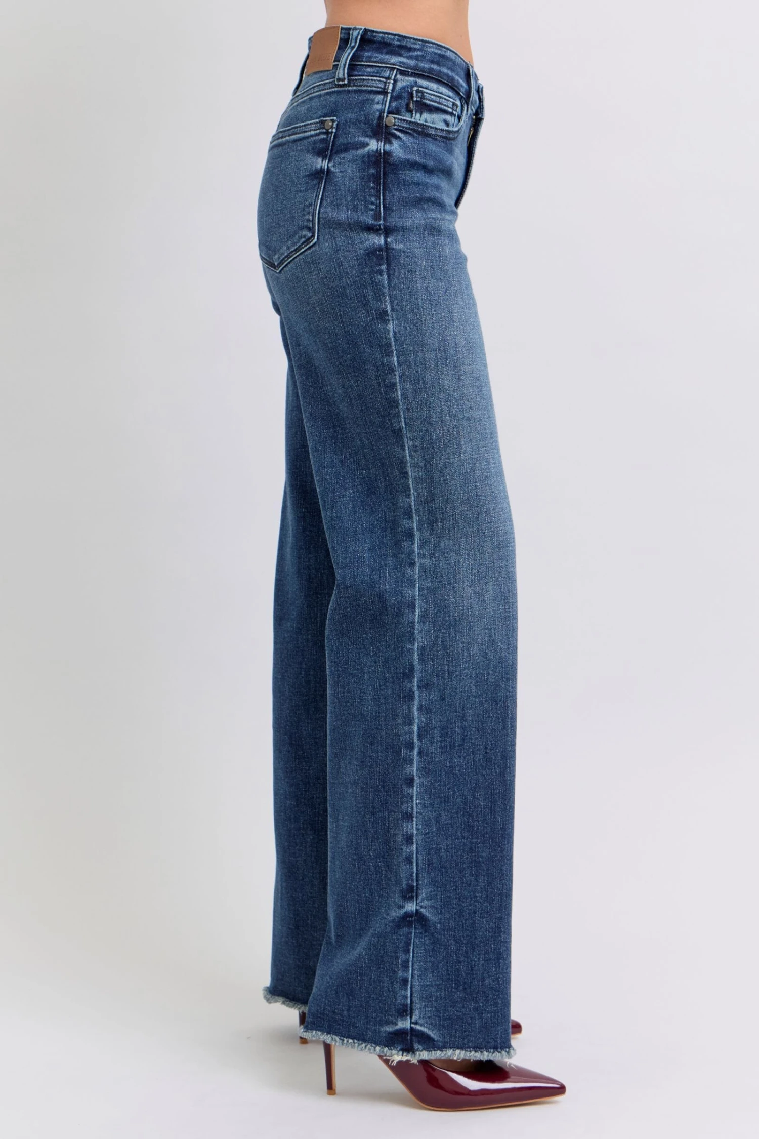 Judy Blue Full Size Raw Hem Mid Rise Jeans 5 Judy Blue Full Size Raw Hem Mid Rise Jeans - Image 3