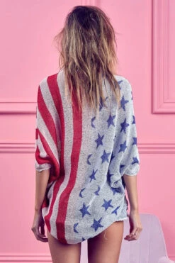 BiBi American Flag Theme Cocoon Knit Cardigan -Little Loom Store 1d26ebe26d5d42c0a8e380c49ace841a Max Origin