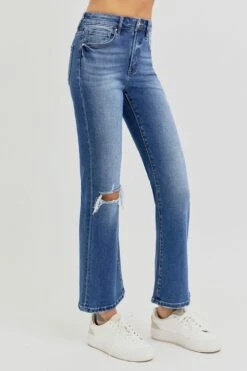 RISEN Full Size Distressed High Rise Crop Flare Jeans -Little Loom Store 1fe40dce becf 49a6 a777 36c3054918bf Max